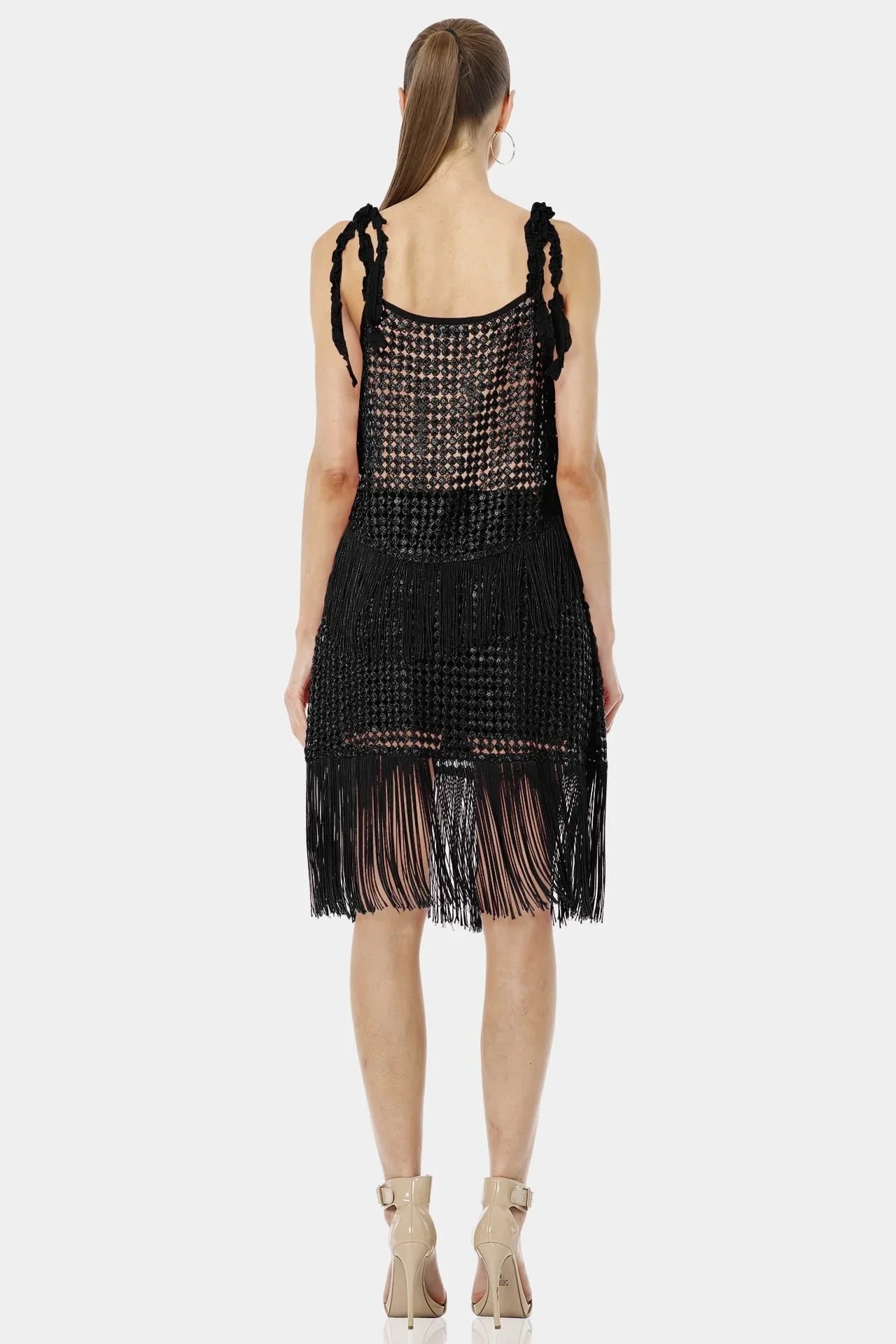 Black Sequin Top | Sheer Sequin Top | Fringe Sequin Top | Qishma  Shahida  Parides