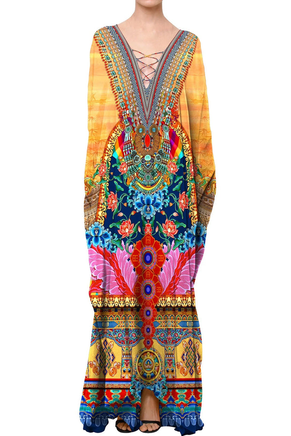 Designer Dresses For Vacation | Kaftan Ladies Dress | Shahida Parides XL (14 US - 16 US) Designer Dresses For Vacation | Kaftan Ladies Dress | Shahida Parides XL (14 US - 16 US)