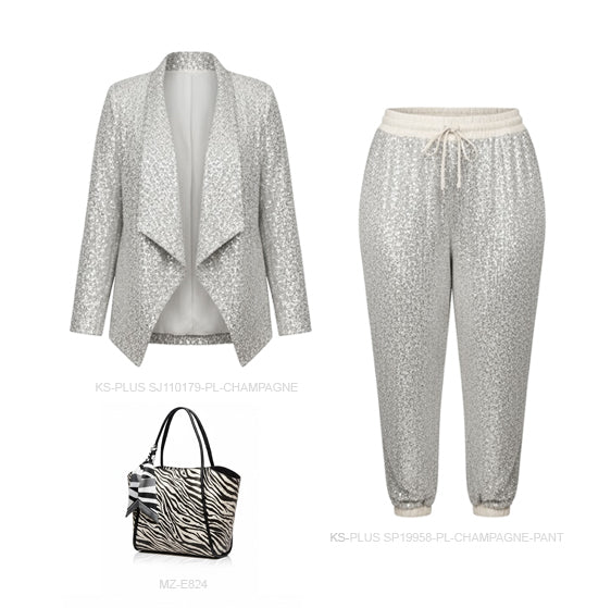 Champagne Sequin Co-ord Set