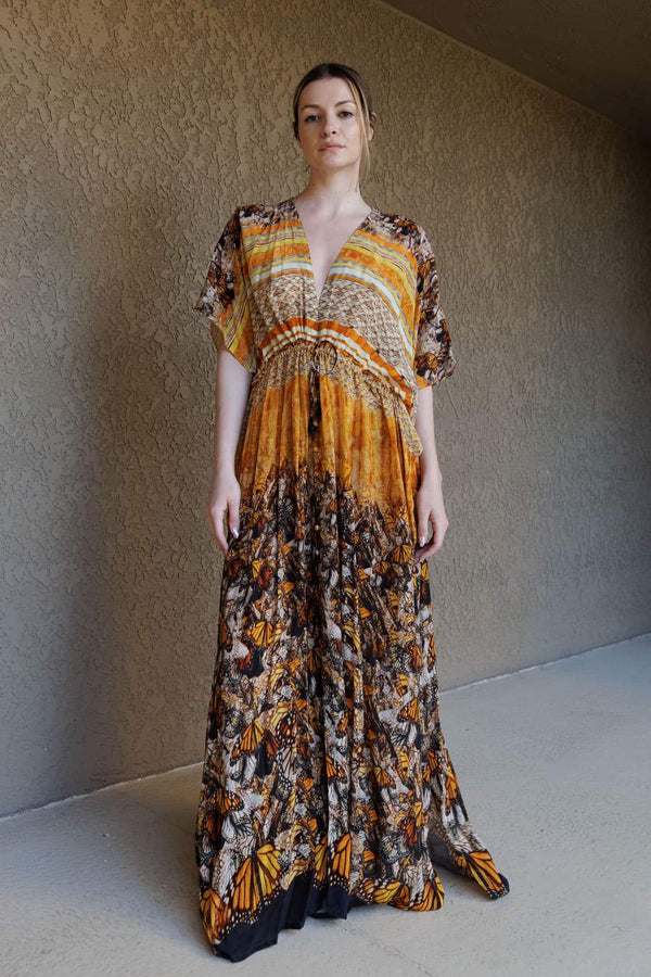 Designer Resort Dresses Women | Short Sleeve Kaftan | Shahida Parides XL (14 US - 16 US) Designer Resort Dresses Women | Short Sleeve Kaftan | Shahida Parides XL (14 US - 16 US)