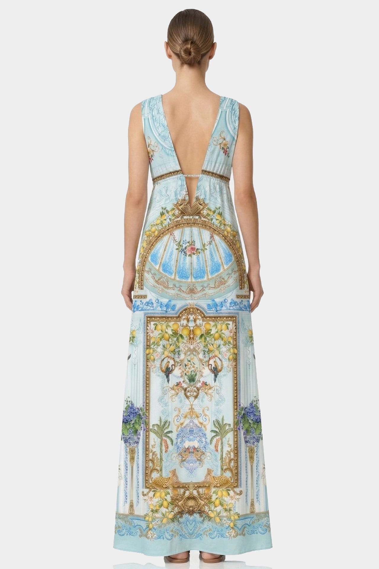 deep plunge v neck dress S Santorini Mint Deep Neckline Dress