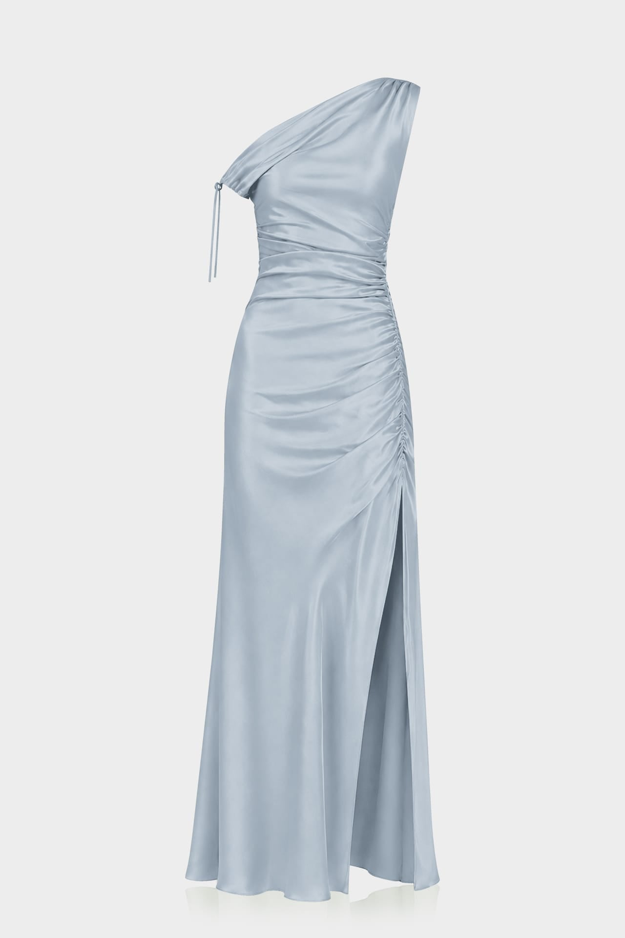 dusty blue bridesmaid dresses satin Stretch Resort Evening Gown – Shahida Parides Toperth Green Elegant Pleated women's western fashion Color:Majestic Purple Rest assured