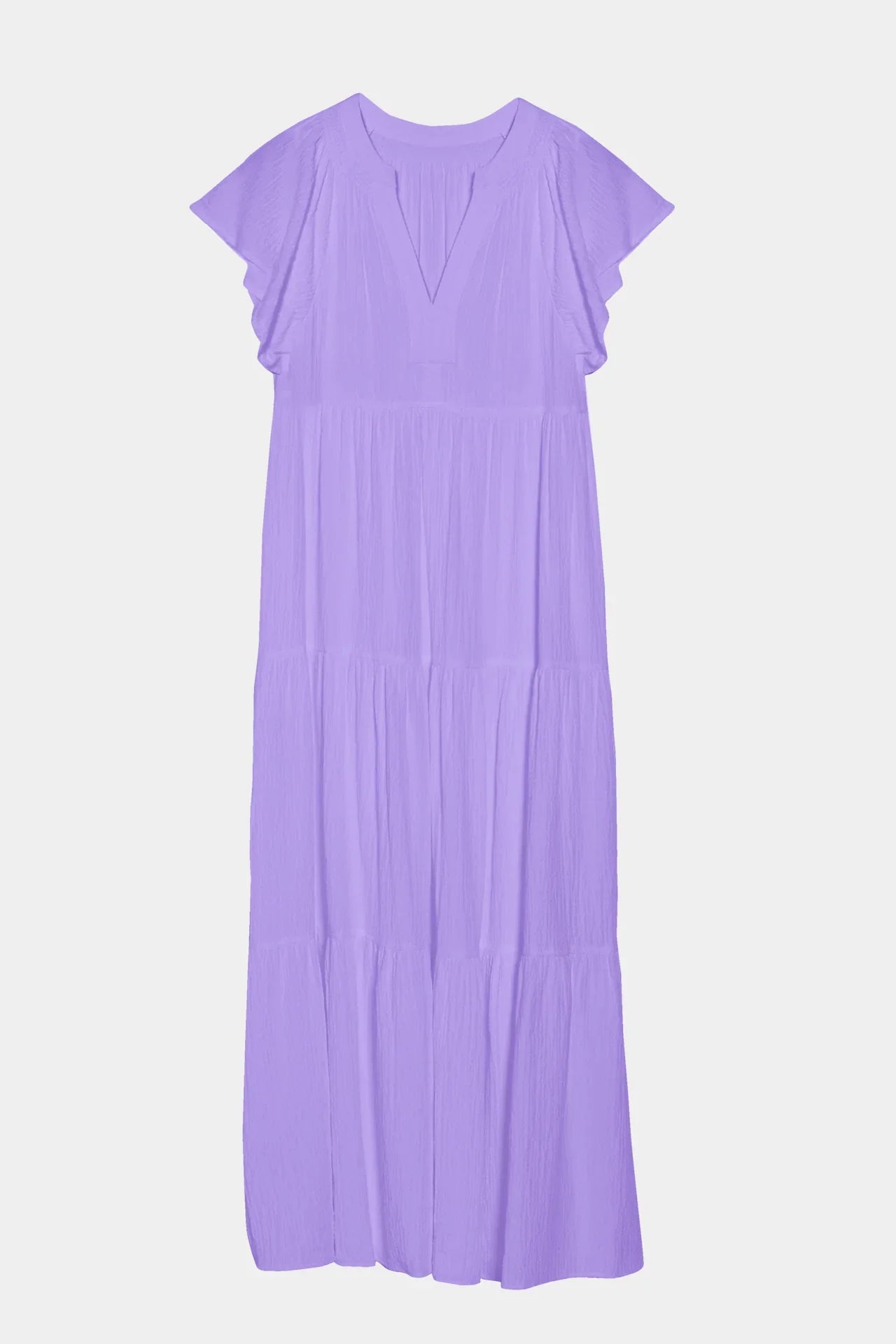 light purple maxi dress with sleeves Lilla Cavallo | Lilac Short Sleeve Maxi Dress