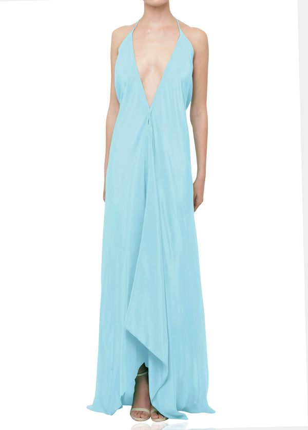 Ice Blue Formal Maxi Scarf Dress | Shahida Shahida Parides Ice Blue Formal Maxi Scarf Dress | Shahida Shahida Parides
