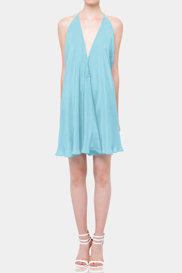short dress with neck scarf Designer Mini Summer Dresses For Women