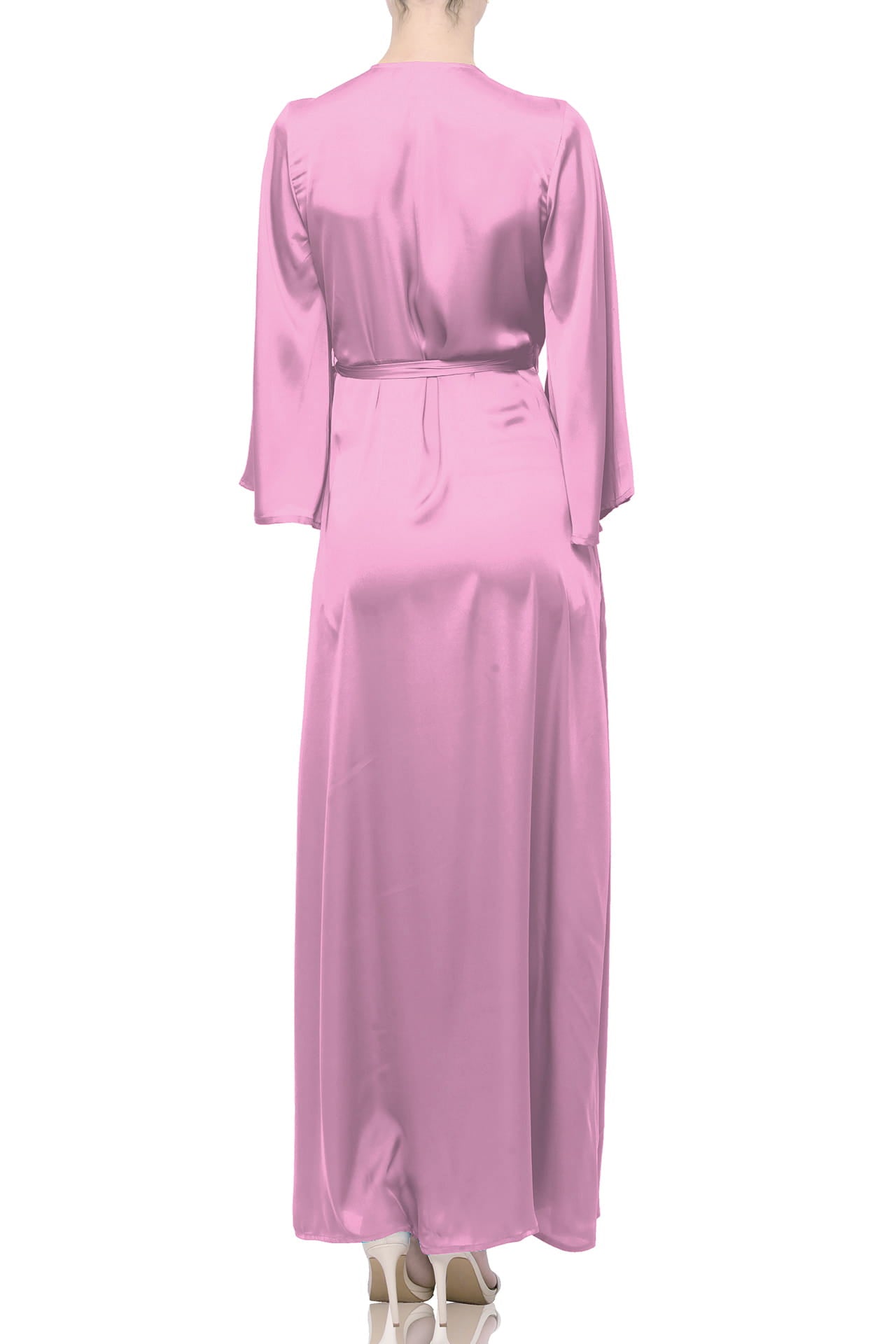 knee length dresses for ladies Long Pastel Sequin Prom Dress with Lace-Up Open Back Baby Pink / 0