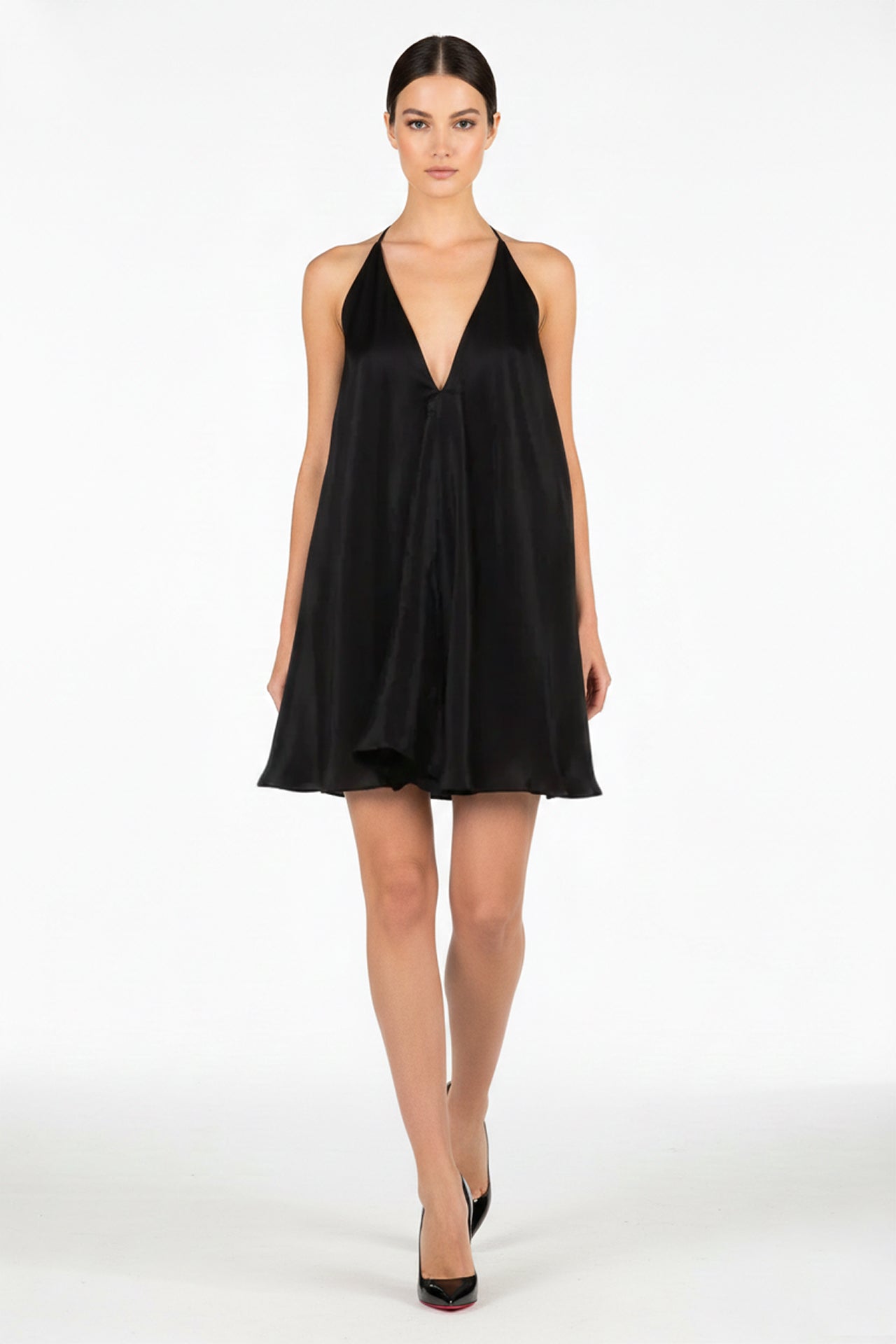 Little Black Mini Scarf Dress | Party Style | shahida Shahida Parides Little Black Mini Scarf Dress | Party Style | shahida Shahida Parides