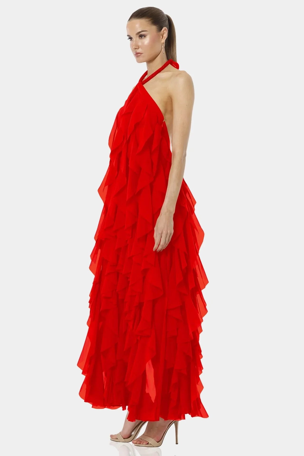 red faux leather dress Eliot Strapless Faux Leather Ruffle Mini Dress • Shop American Threads Women's Trendy Online Boutique Black / M