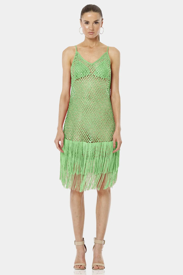 Mint Green Fringe Dress | Strappy Sequin Dress | Green Dress | Qishma Large Mint Green Fringe Dress | Strappy Sequin Dress | Green Dress | Qishma Large