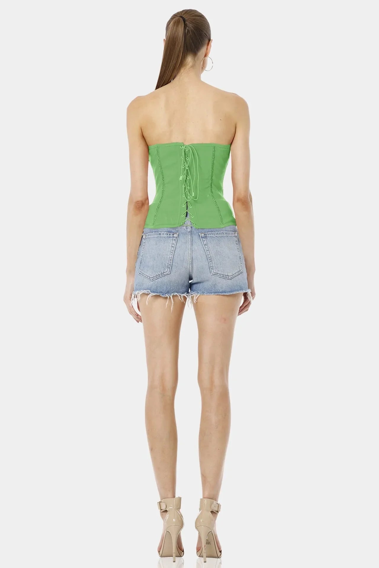 Bustier Corset Top | Bustier Tops | Mint Green Top | Qishma