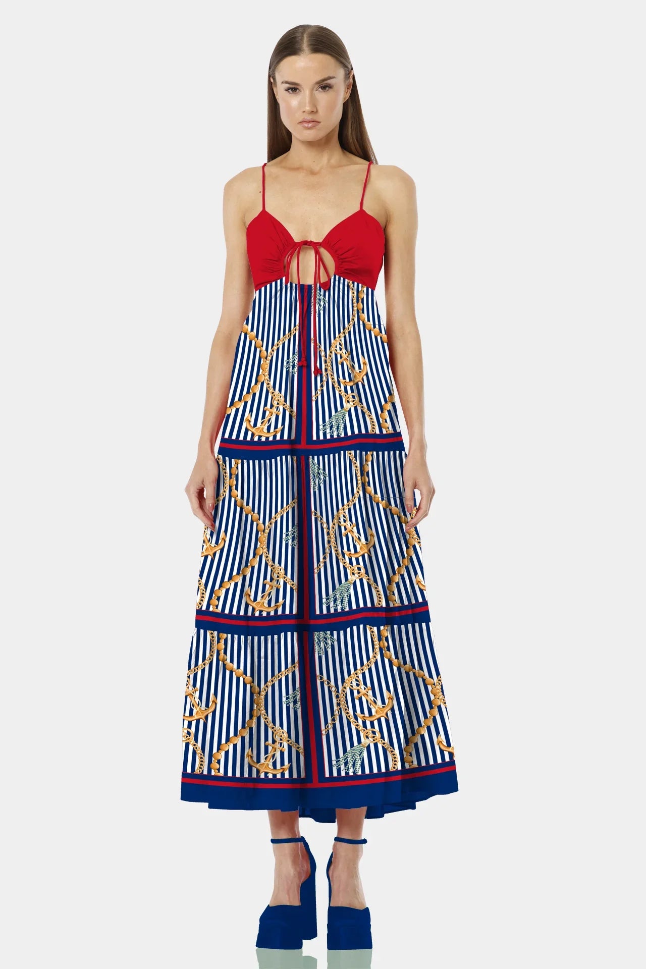 Blue Maxi Dress | Summer Vacation Dresses - Shahida Parides Small Blue Maxi Dress | Summer Vacation Dresses - Shahida Parides Small