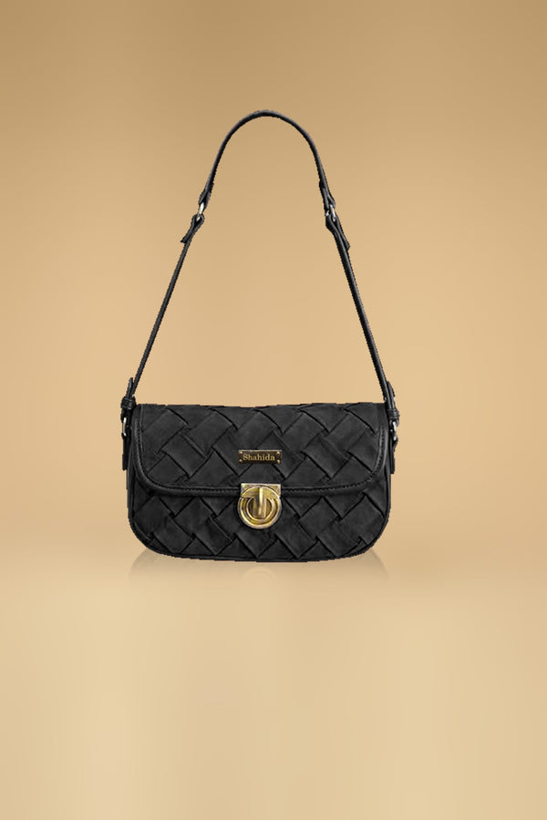 Black Fashionable Mini Quilted Bag