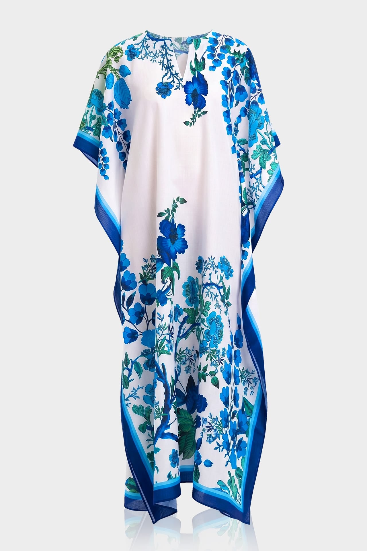 Designer Laceup Kaftan Dress in Cotton