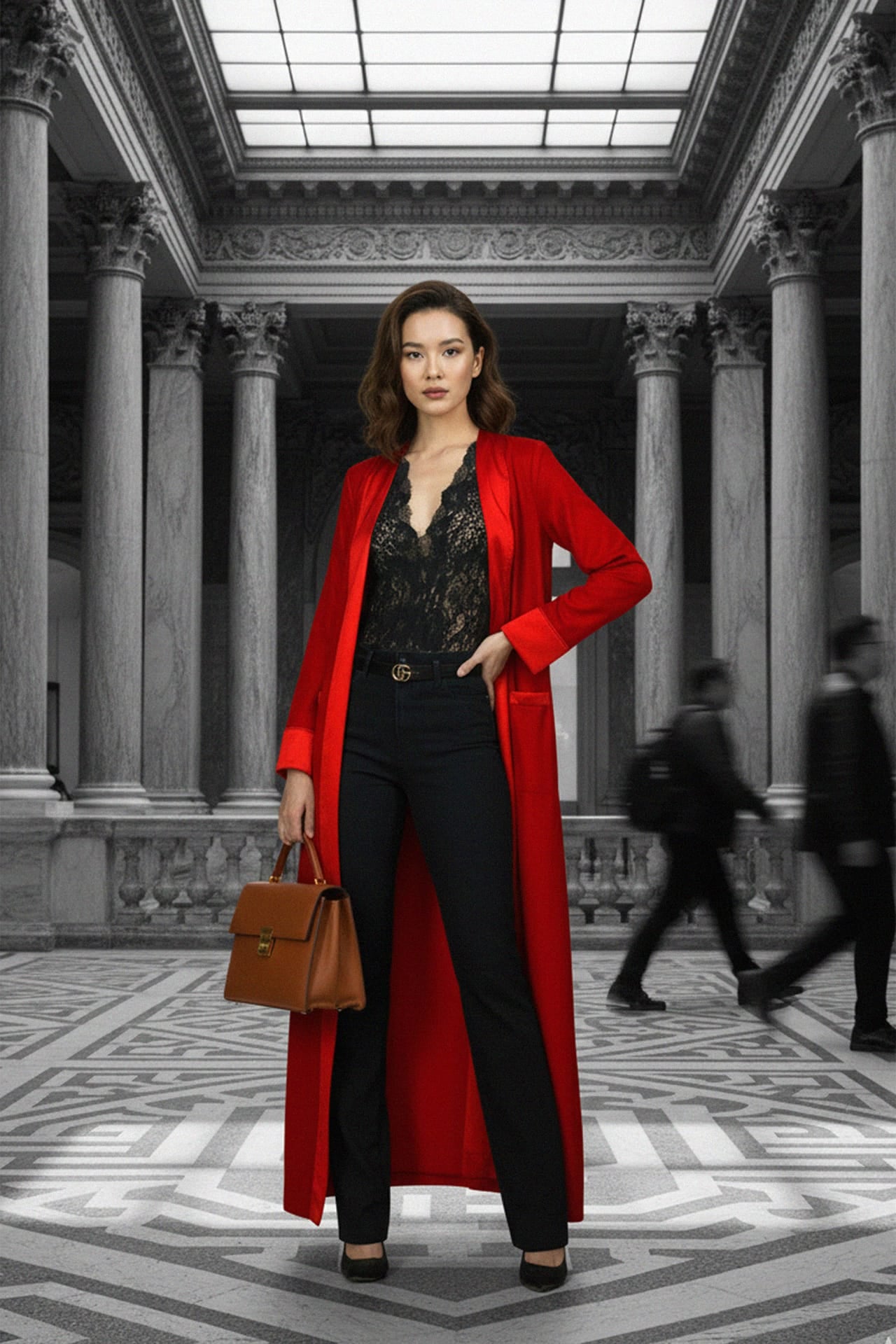 ジャケット・アウター belted waist duster coat(scar face) belted