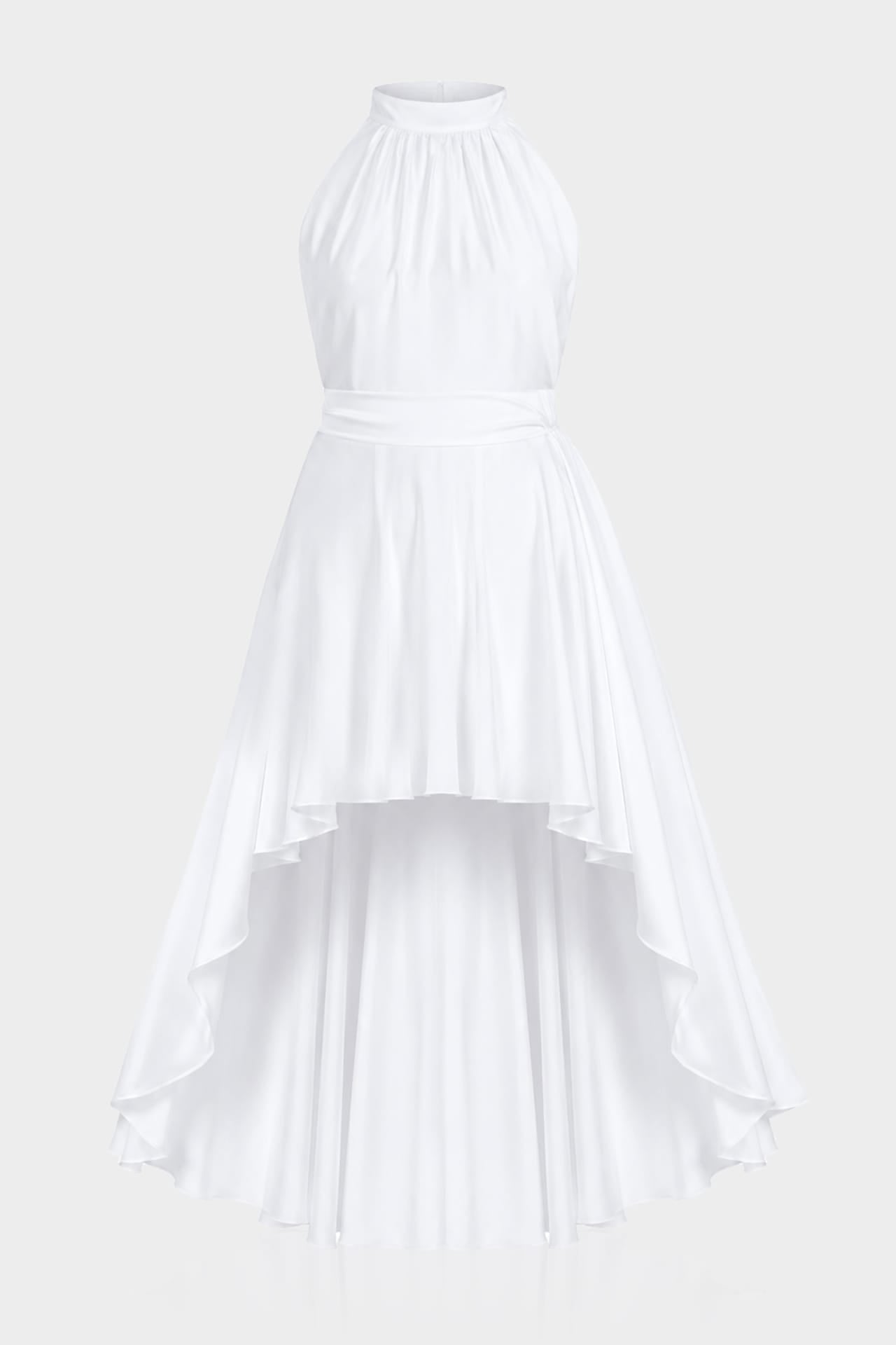 Small White High Low Wedding Dress