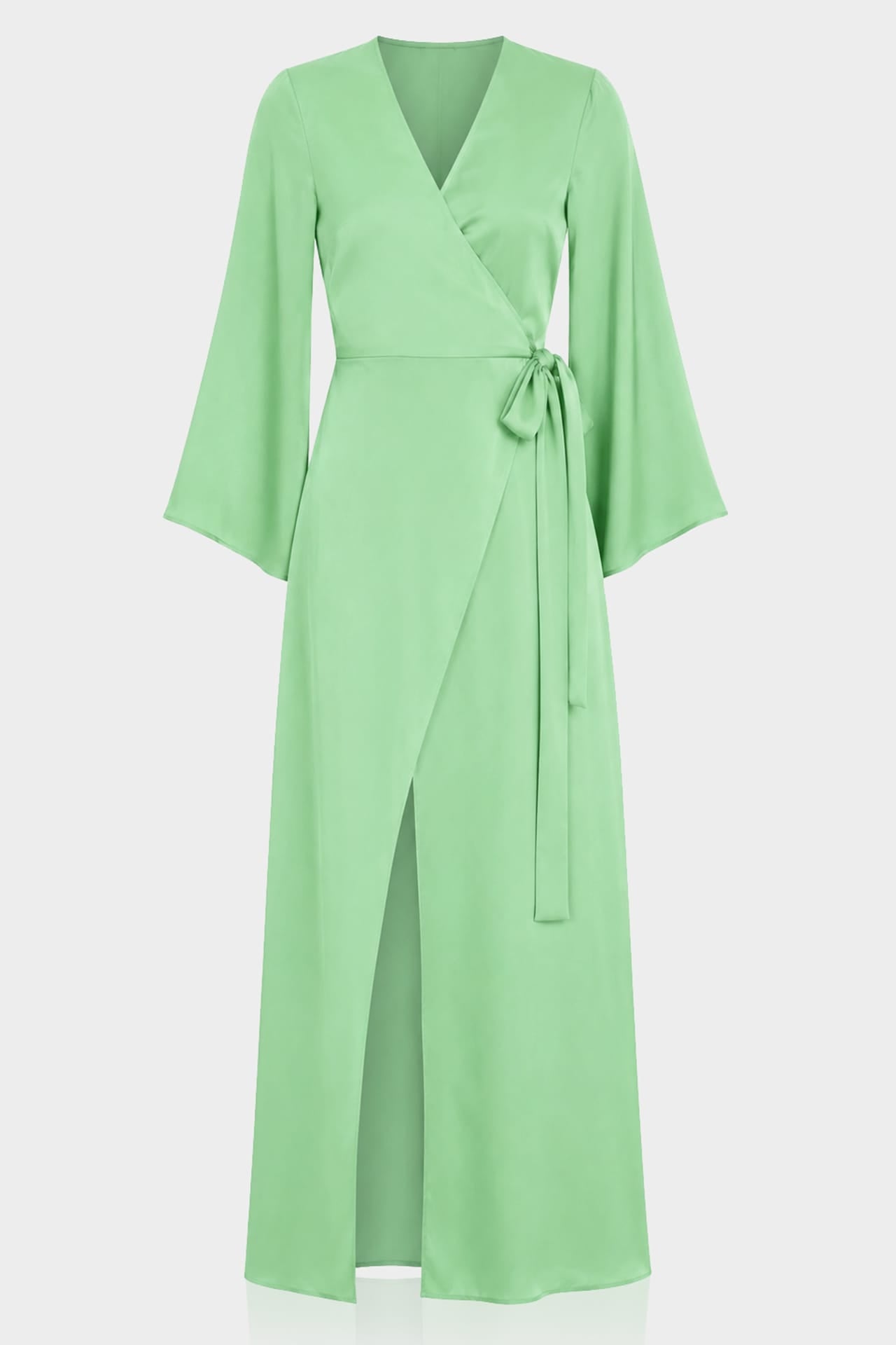 silky wedding guest dress Sustainable Wrap in Mint No matter the occasion Summer Vibes Mini Dress Holiday Dress Summer Dresses Color:PHA