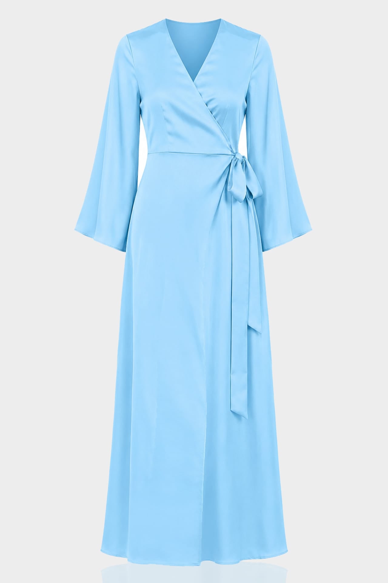 Designer Floor Length Wrap Dress | Long Wrap Dress