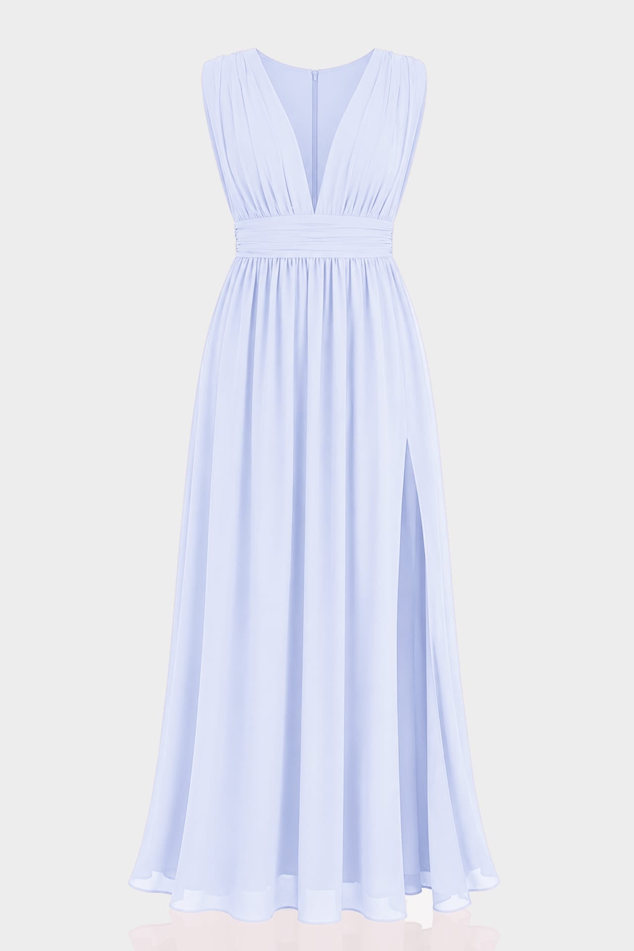 chiffon ice blue bridesmaid dresses Dress V-Neck Maxi pastel blue bridesmaid dresses