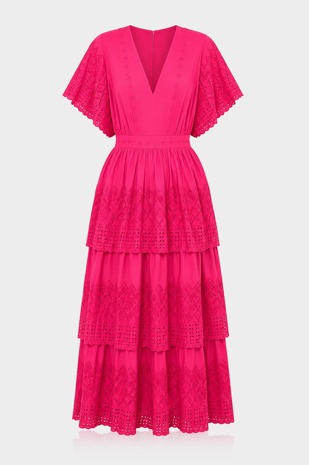 midi tropical vacation dresses Fuchsia Pink Lace Dress T. Marzetti Color:Blackish Green 47 Shift silhouette SKU18949 Faviana Stretch Satin Long