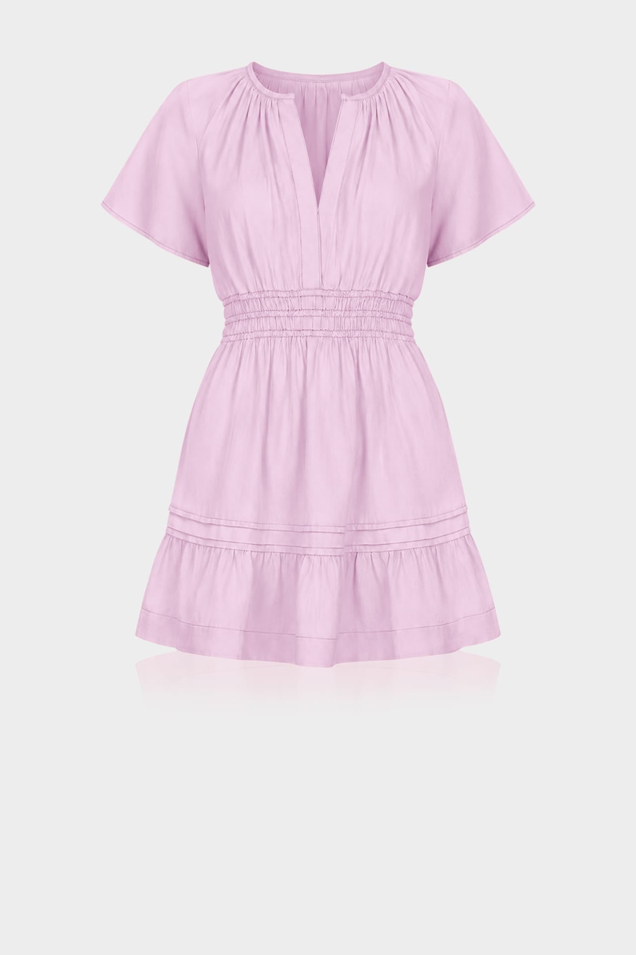 mini pink flowy dress Candy Gina tricot