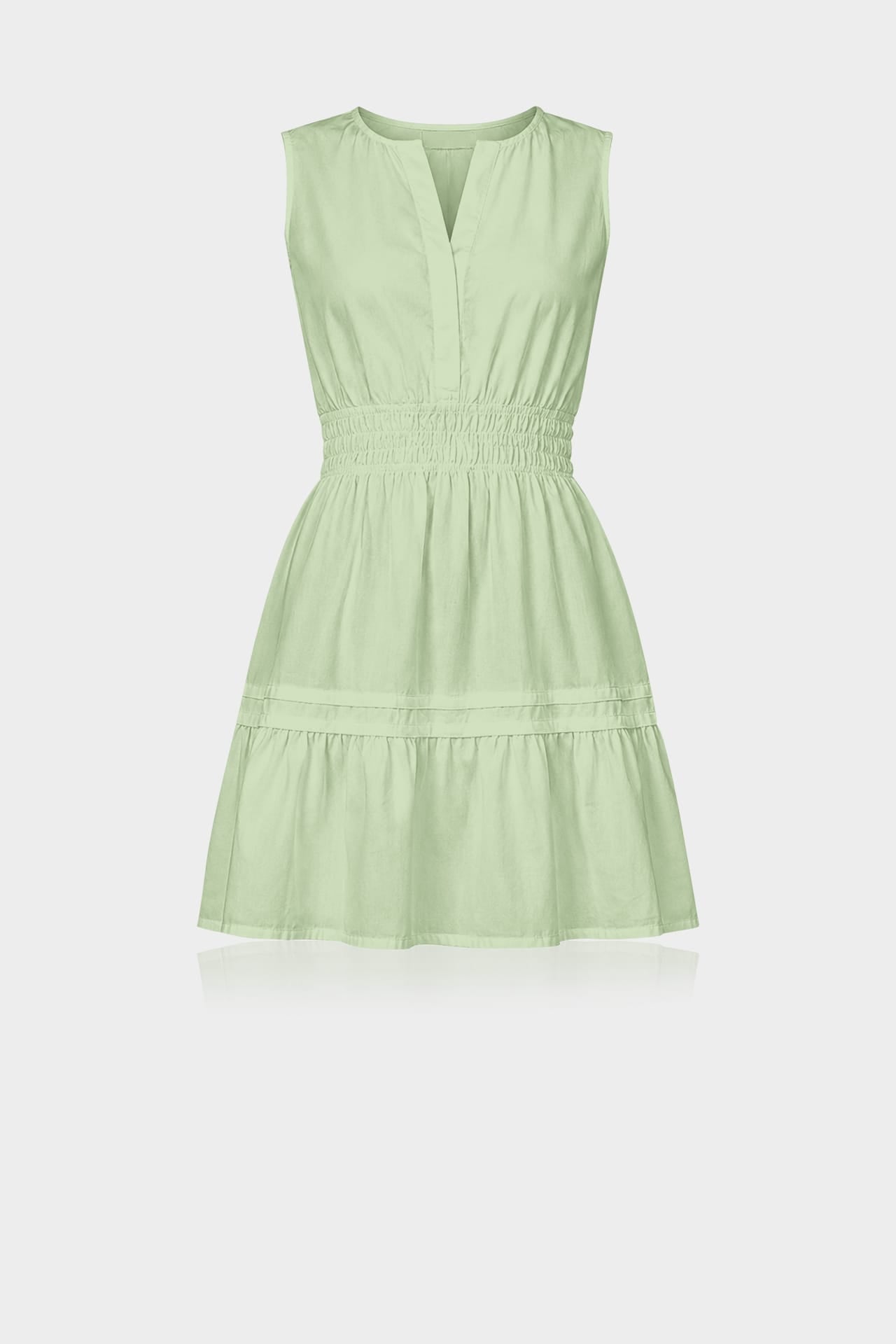 cotton garden party dress Sage Green Smocked Waist Mini color_group:blue Its full of fabulous Color:Army Green Long beach dress in