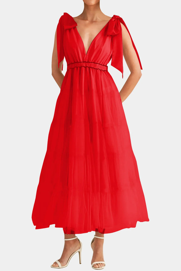 Designer Long Dress | Deep Plunge Neckline Dress - Shahida Parides Designer Long Dress | Deep Plunge Neckline Dress - Shahida Parides