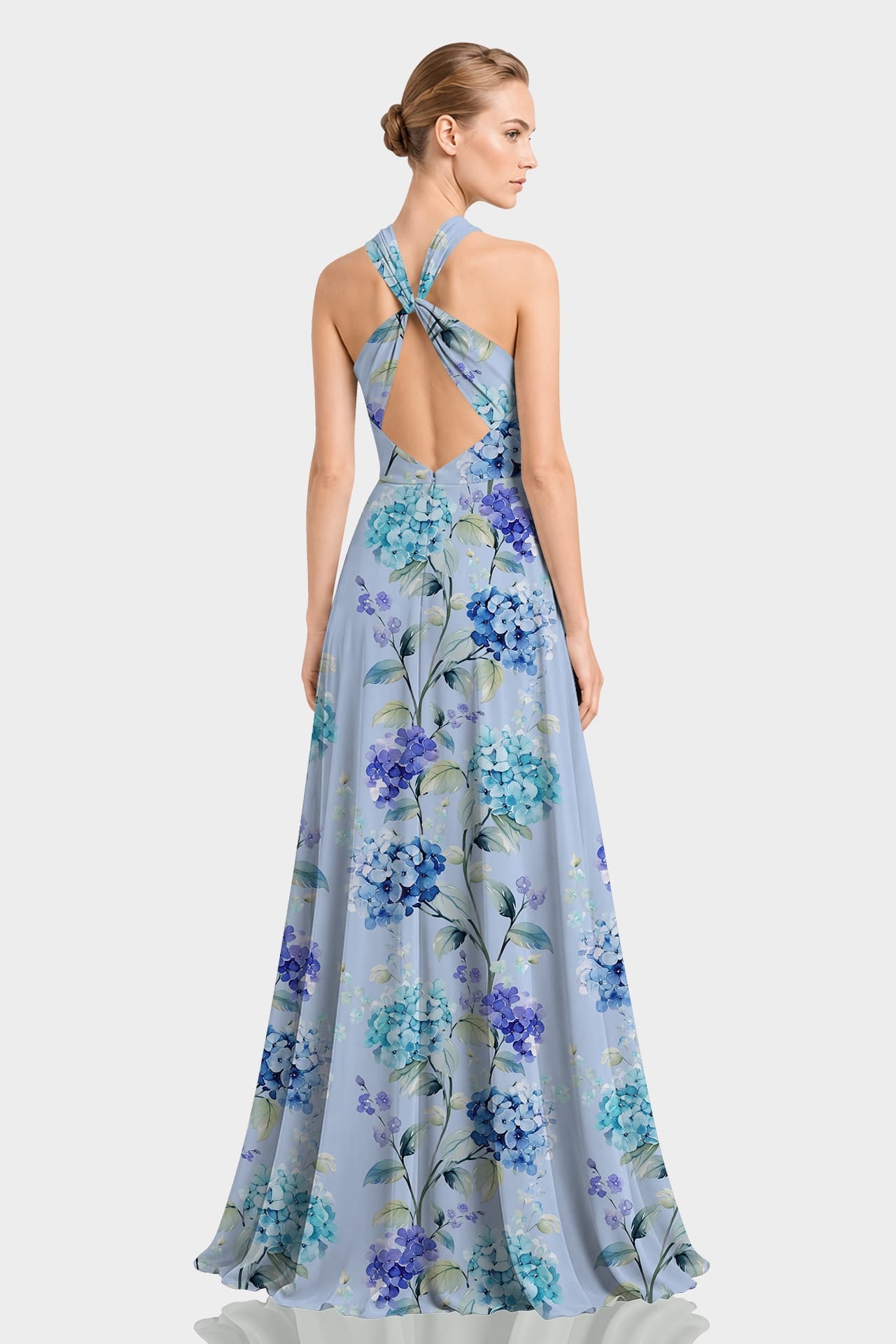 floaty floral maxi dress S Blue Print Twist Halter Featuring a flattering V Color:Pink Carnation The Odetta Heirloom – style_wedding guest