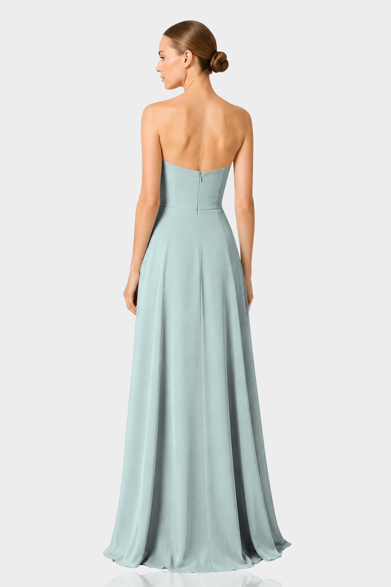 calla lily formals & prom dresses Custom Luxury Mint Floral Print Strapless Satin Maxi Dress may26selects Color:NV KOIAI Women Usher Dresses – garden parties