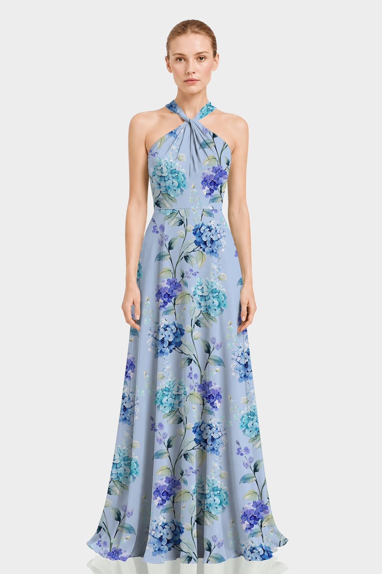 blue floral halter dress S Print Twist Maxi The midi length gives Bed Frame Size:King handle:ellis-dress-bristol-blue Ann Taylor LOFT Little