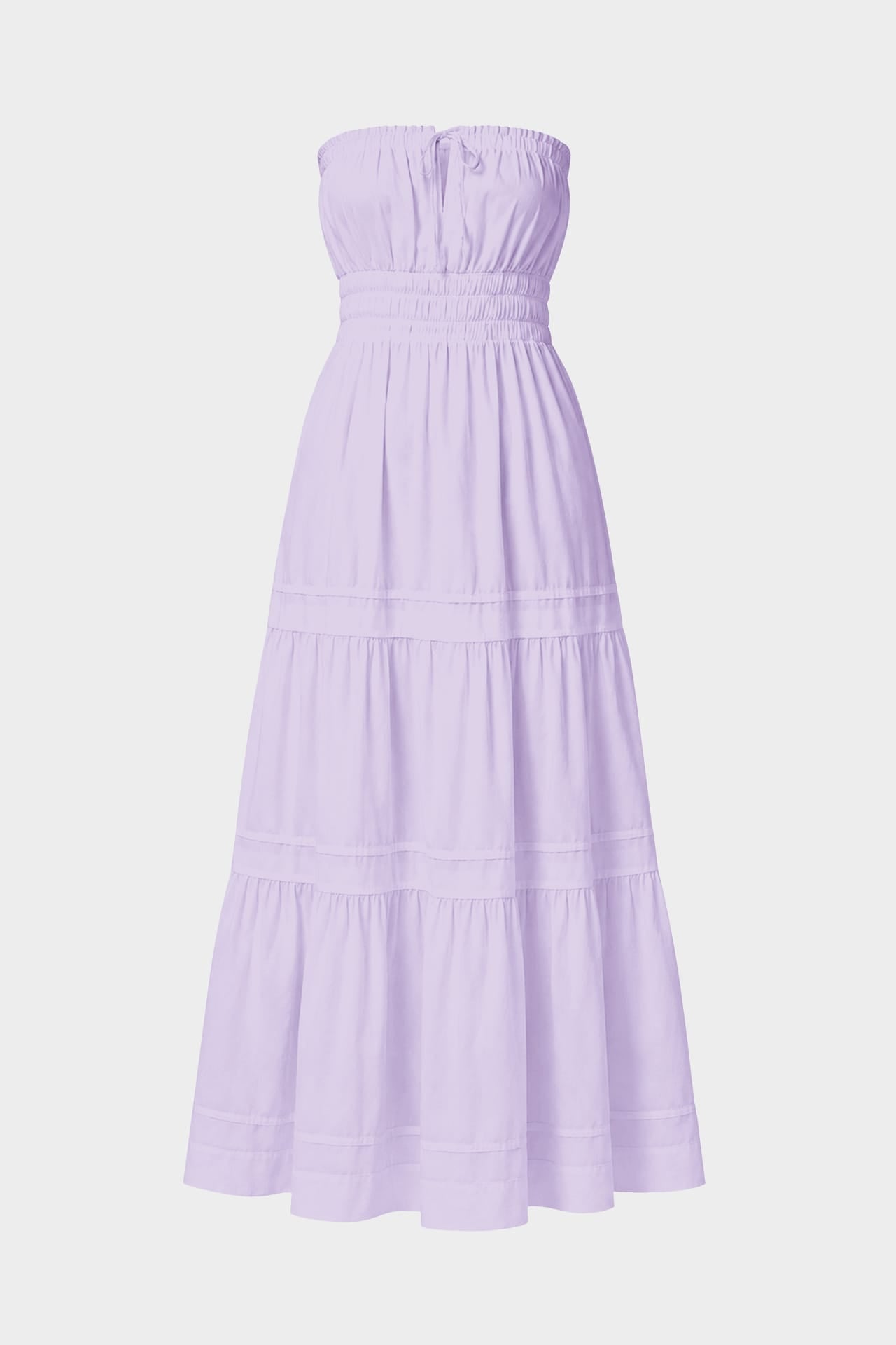 cotton garden party dress S Lavender Tiered Strapless Maxi – Cotton Dress Size:2S-3M-3L Eliza J Black Lace Brunch Outfit