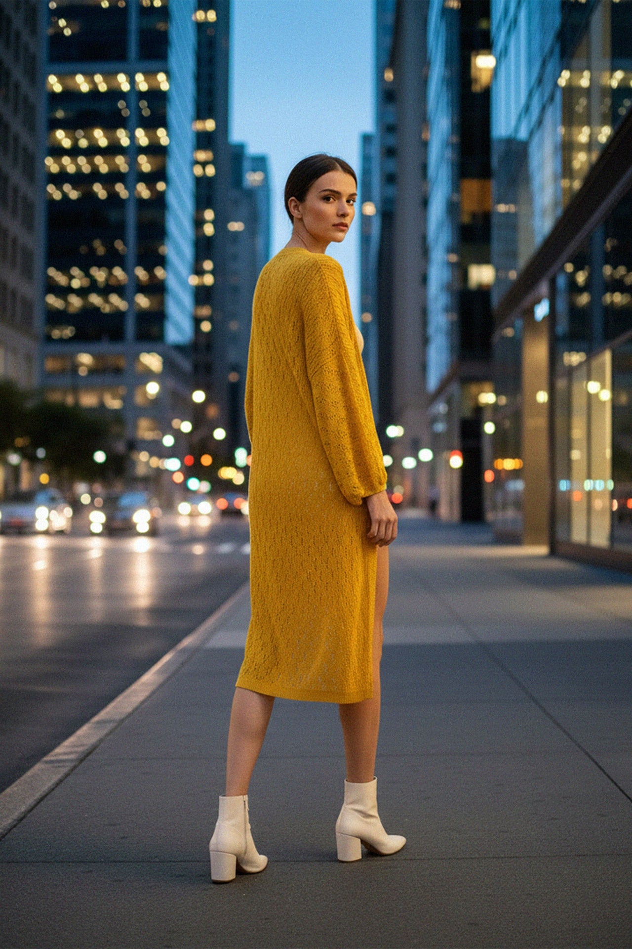 rib knit beach dress HATCH Collection The Odette Ribbed Midi Dress in Ivory main image 1