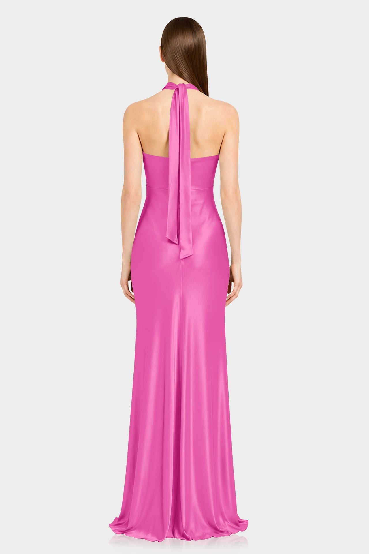 S Ruched Halter Maxi Dress for Women