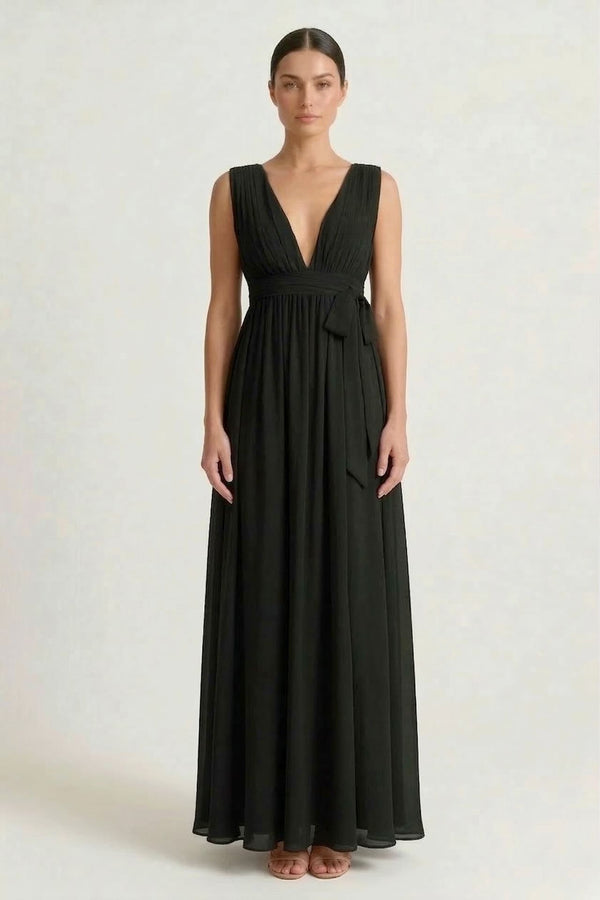 blue dress for baby girl Burgundy Black Floor Length Prom Dresses with Waist Cut, Black Wine Re –  jbydress main image 0