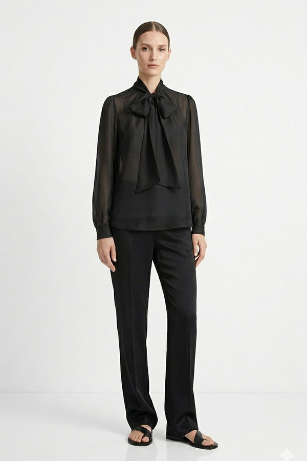 macy's gold and black dress Sheer Black Houndstooth Short Sleeve Button Up Shirt Black / M