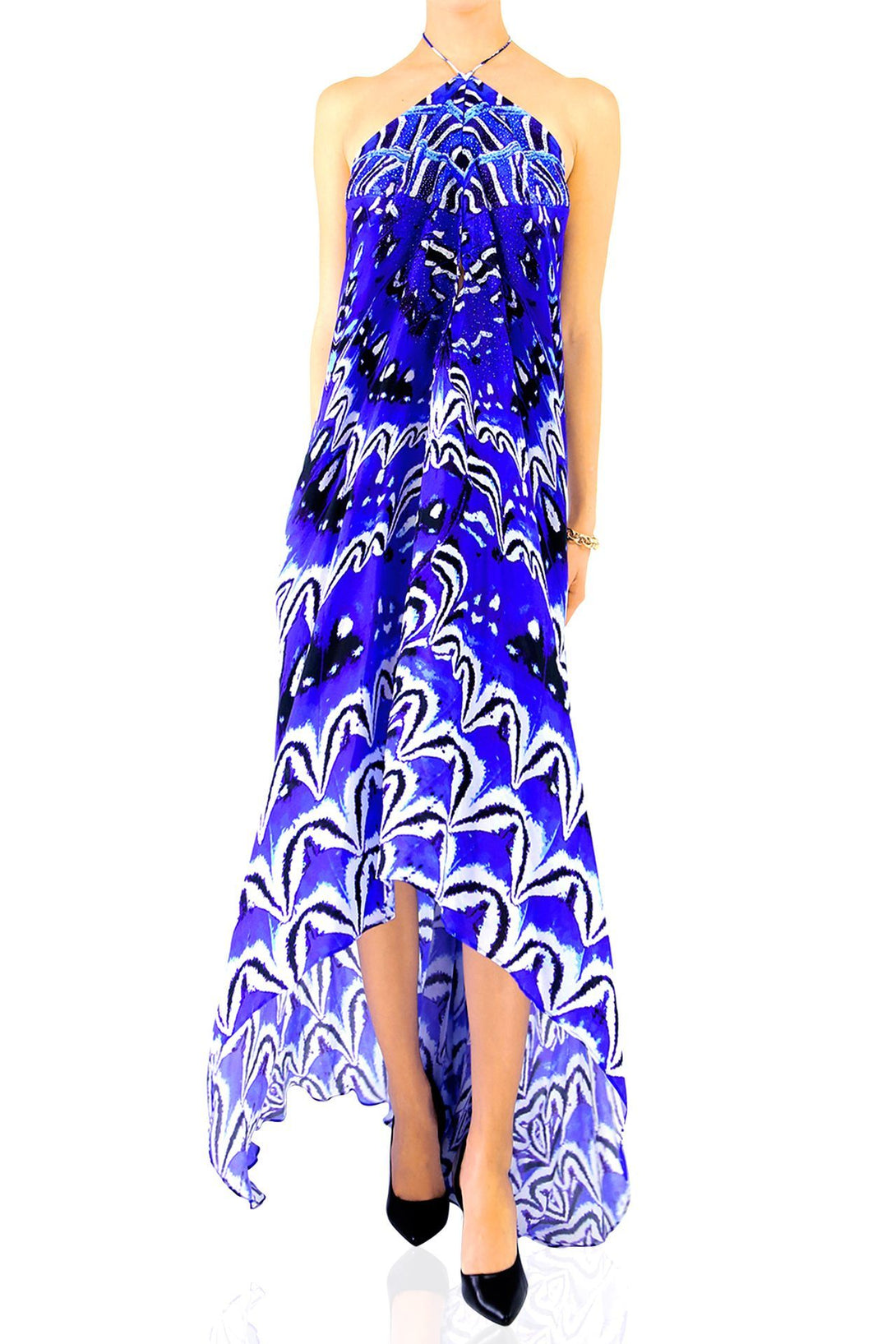  navy blue long dress, long silk dress, Shahida Parides, halter maxi dress, long flowy dresses,