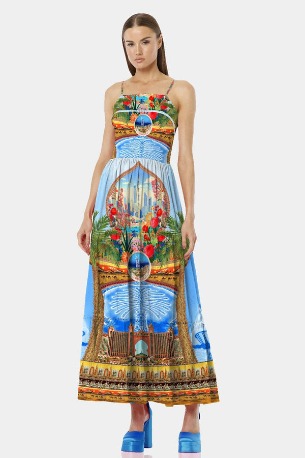 unique designer dresses Asymmetrical Corset Green Mesh Dress with Side Slit XL