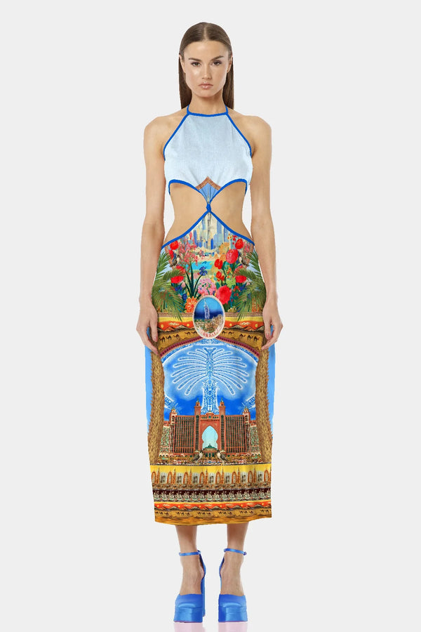 fancy summer dresses Blue Fancy Maxi Dress for Women - Elegant & Stylish