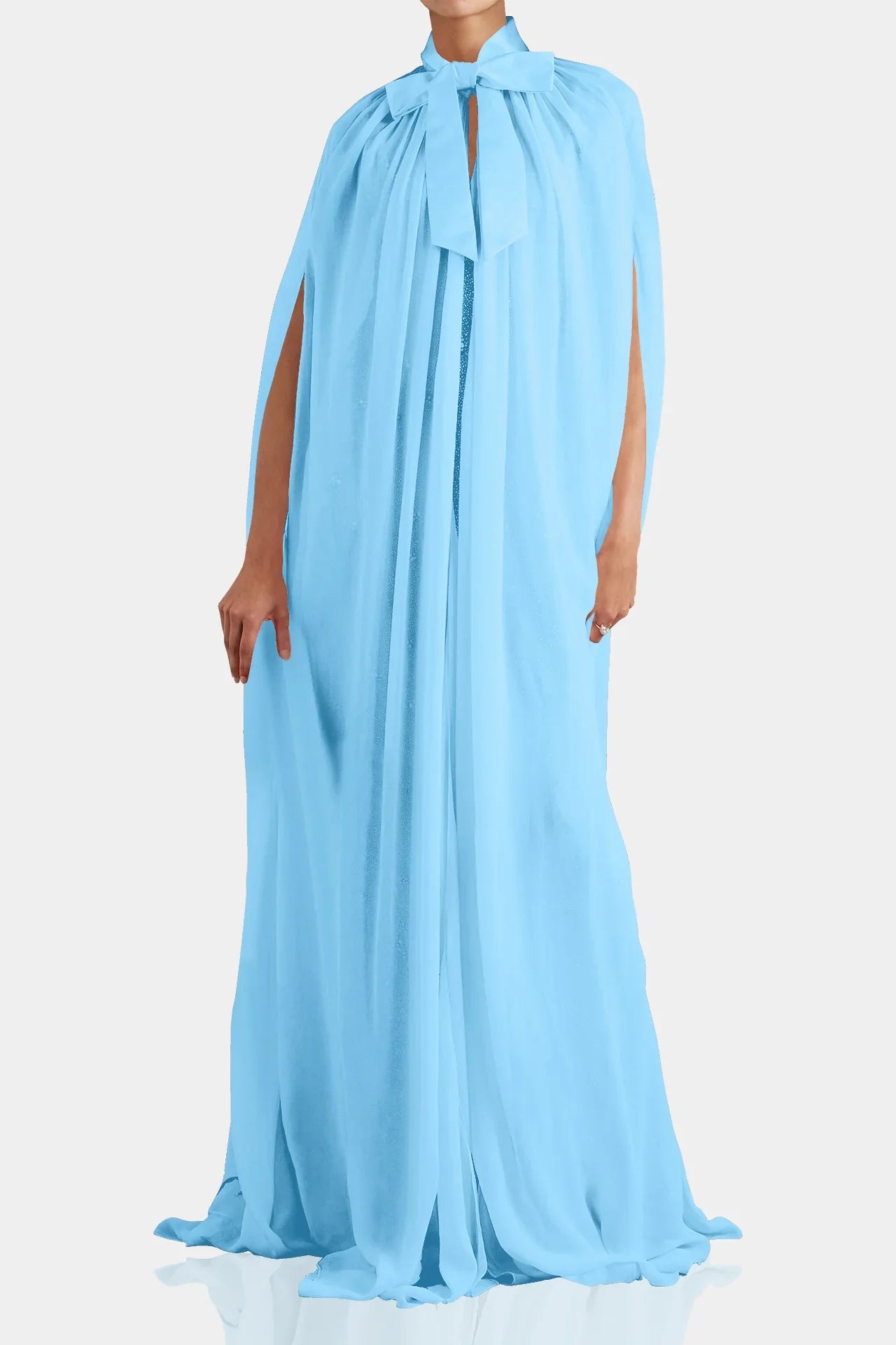 Designer Cape Maxi Dress | Long Flowy Dresses | Shahida Parides Medium Designer Cape Maxi Dress | Long Flowy Dresses | Shahida Parides Medium