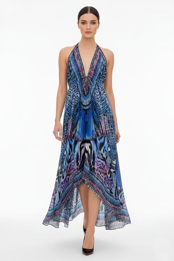 blue peacock feather dress Peacock Costume Dress | Fun Halloween Adult Costume Dress | High Strength & Durable Material | Blue