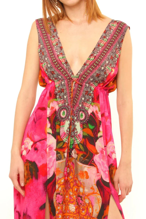 open lace back dress Alizee Mini Dress Burnt Orange main image 1