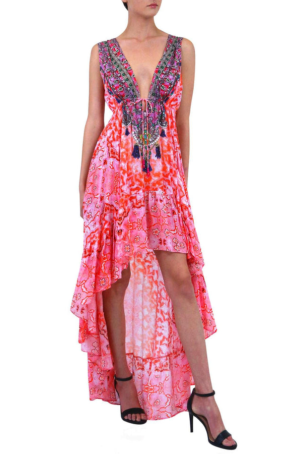 burnt orange high low dress Saint + Sofia | Women's Candice A | Dresses | Orange