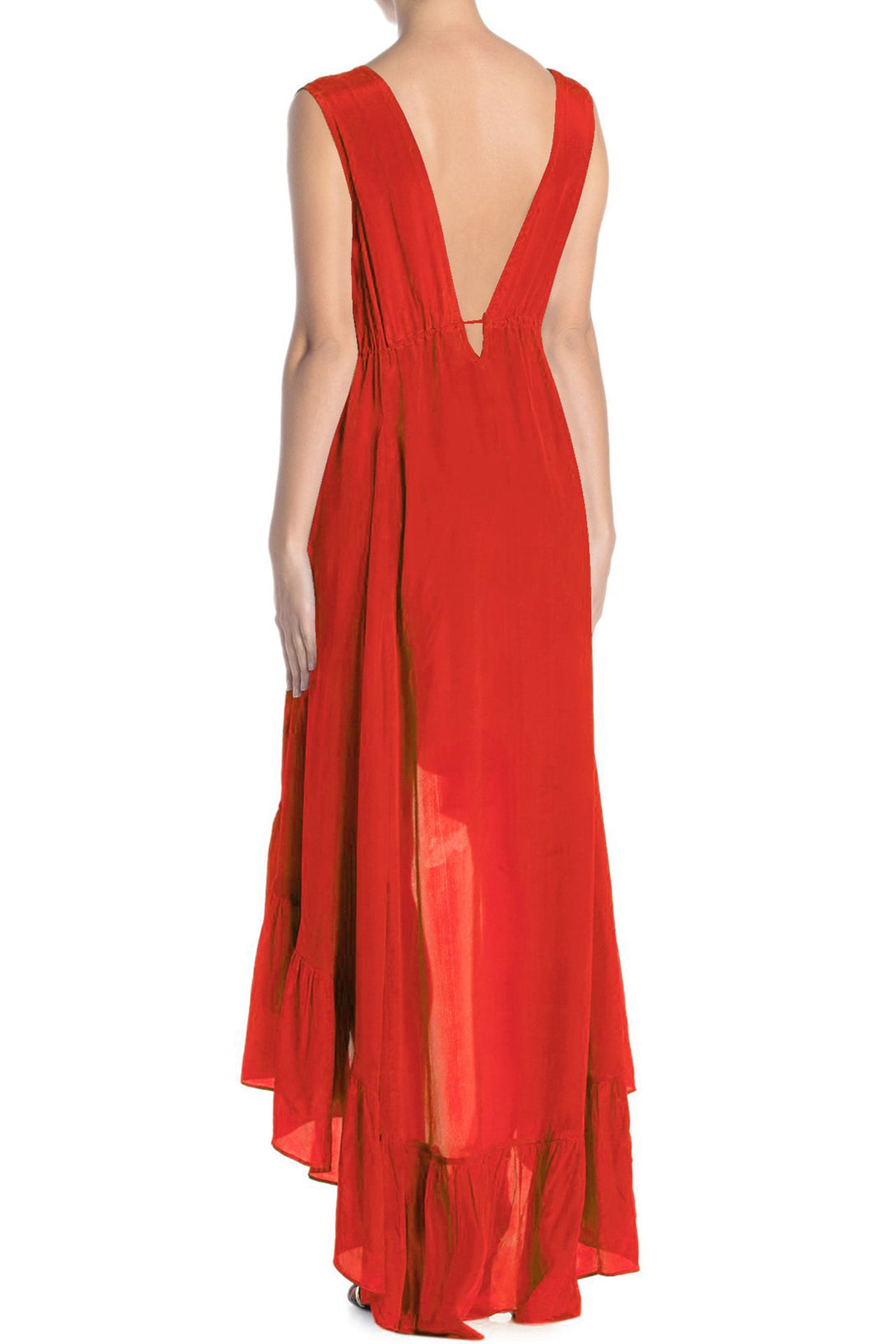  orange maxi dresses for women, summer maxi dresses for women, plunging v neck formal dress,