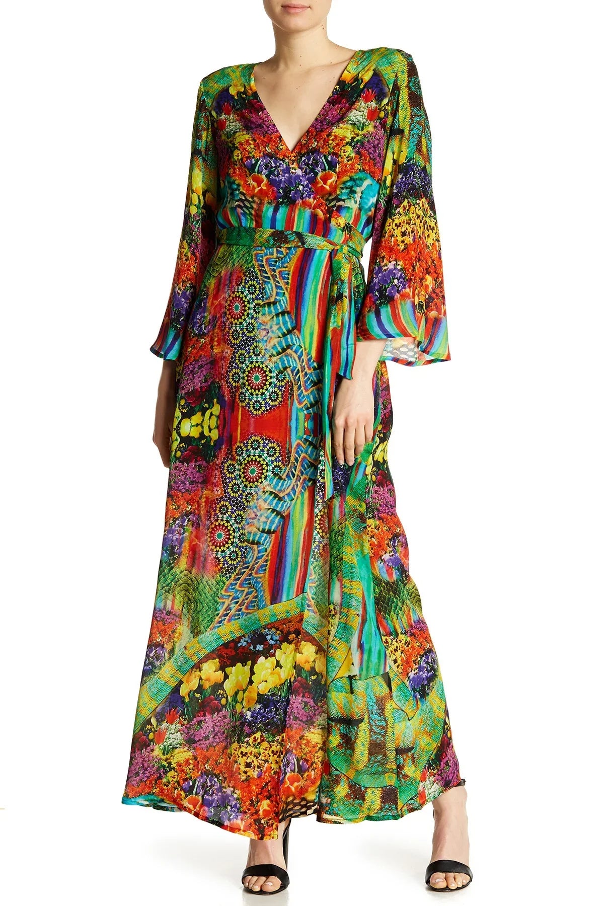 Designer Embroidered Wrap Dresses Small-Medium