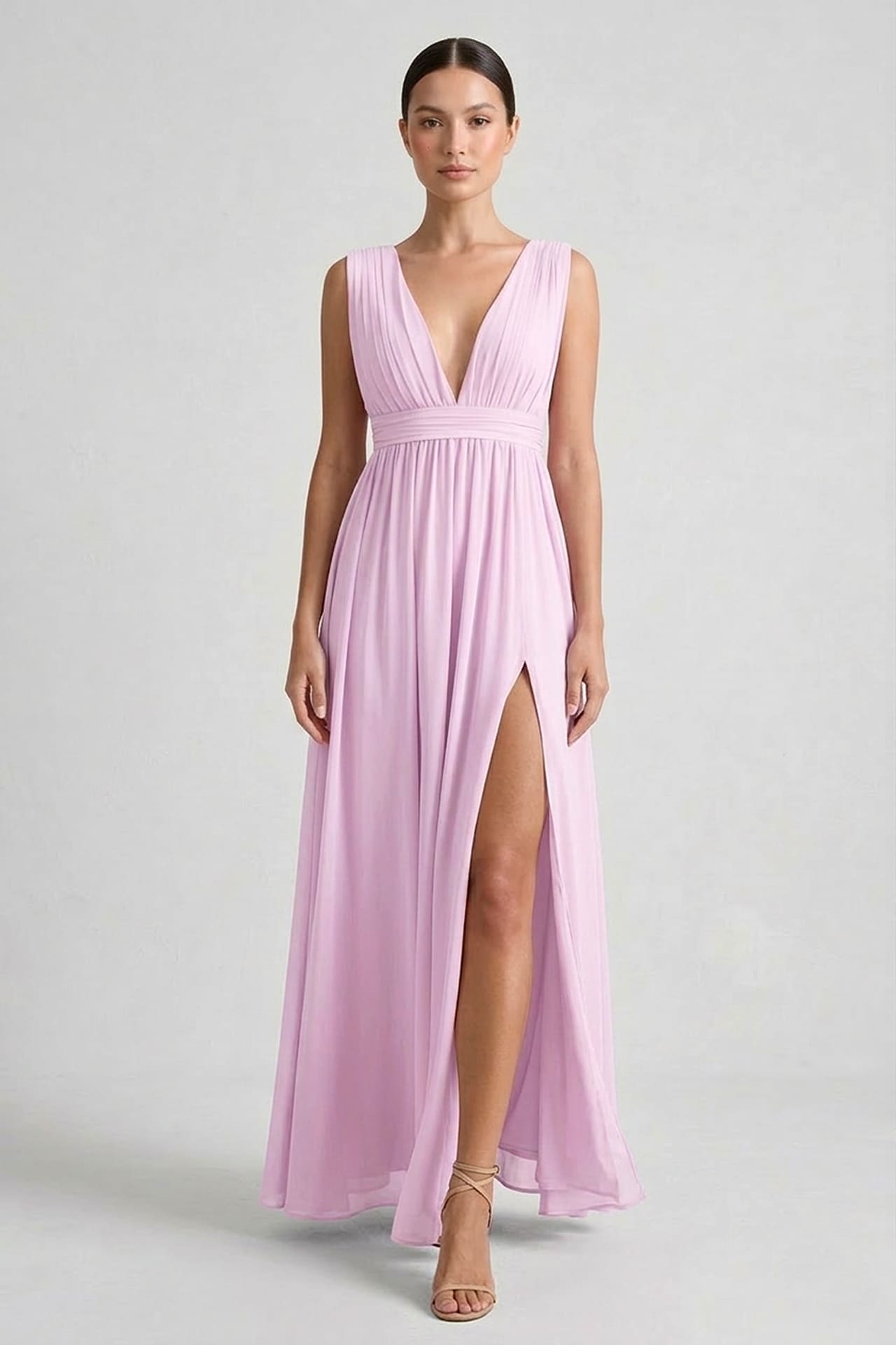 pink high neck bridesmaid dresses Azazie Velli