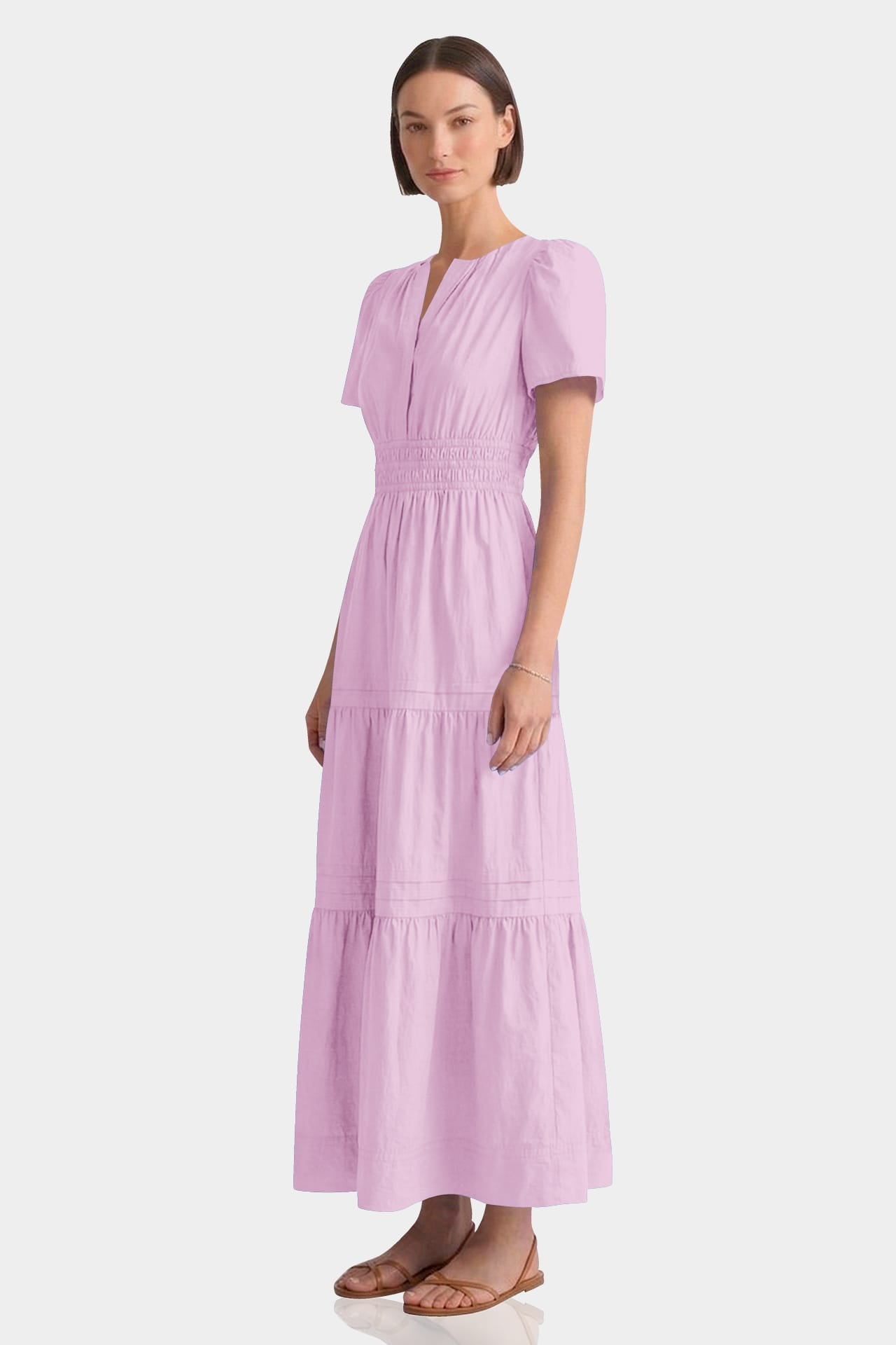 cotton candy colored dress Striped spaghetti strap dress Pink / SMALL