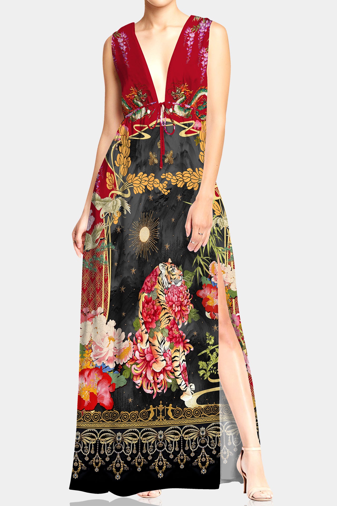 Designer Long Dress | Dress With Deep Plunge