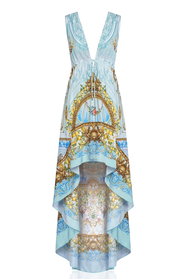 mint and gold maxi dress Higher Level Sequin Maxi Dress