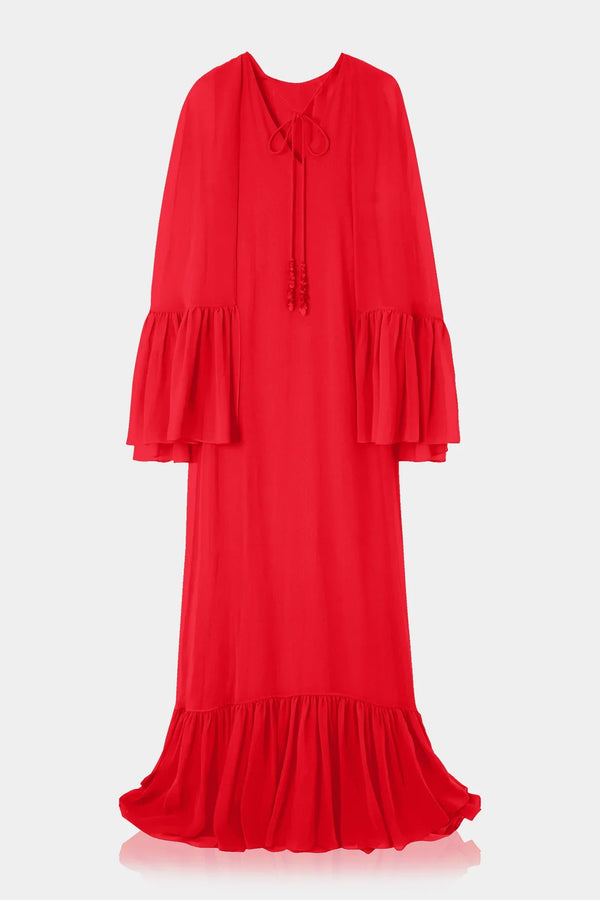 Small Luxury Silk A-Line Evening Dress