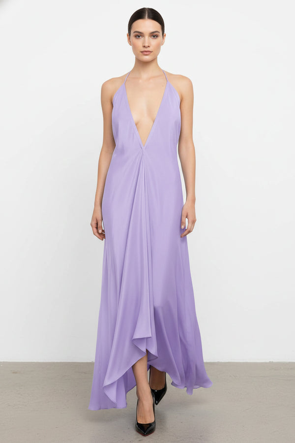 Designer Lavender Maxi Handkerchief Dress | Shahida Parides Designer Lavender Maxi Handkerchief Dress | Shahida Parides