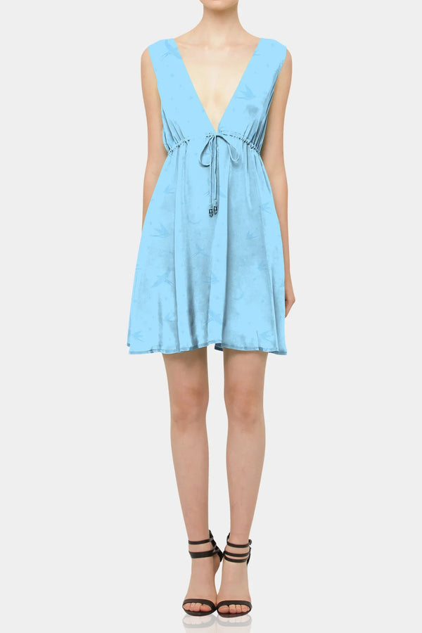 Designer Light Blue Mini Dress | Classy Mini Dress - Shahida Parides Designer Light Blue Mini Dress | Classy Mini Dress - Shahida Parides